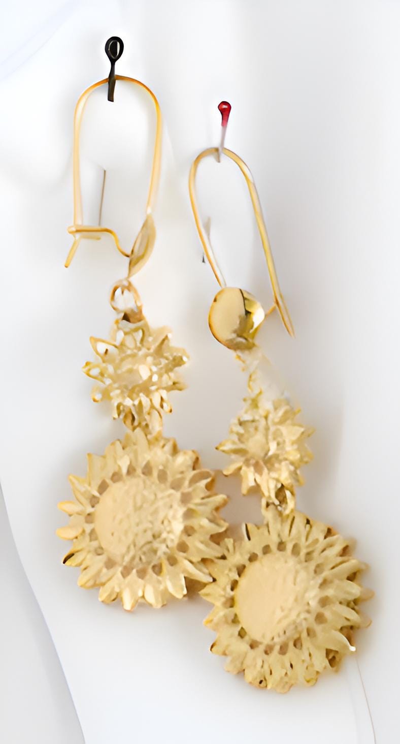 Gold-Plated Leaf Jewelry Set – 4-Piece Necklace, Bracelet, Earrings & Ring
