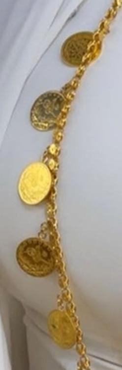 Gold Plated Ottoman Coin Necklace Statement Jewelry
