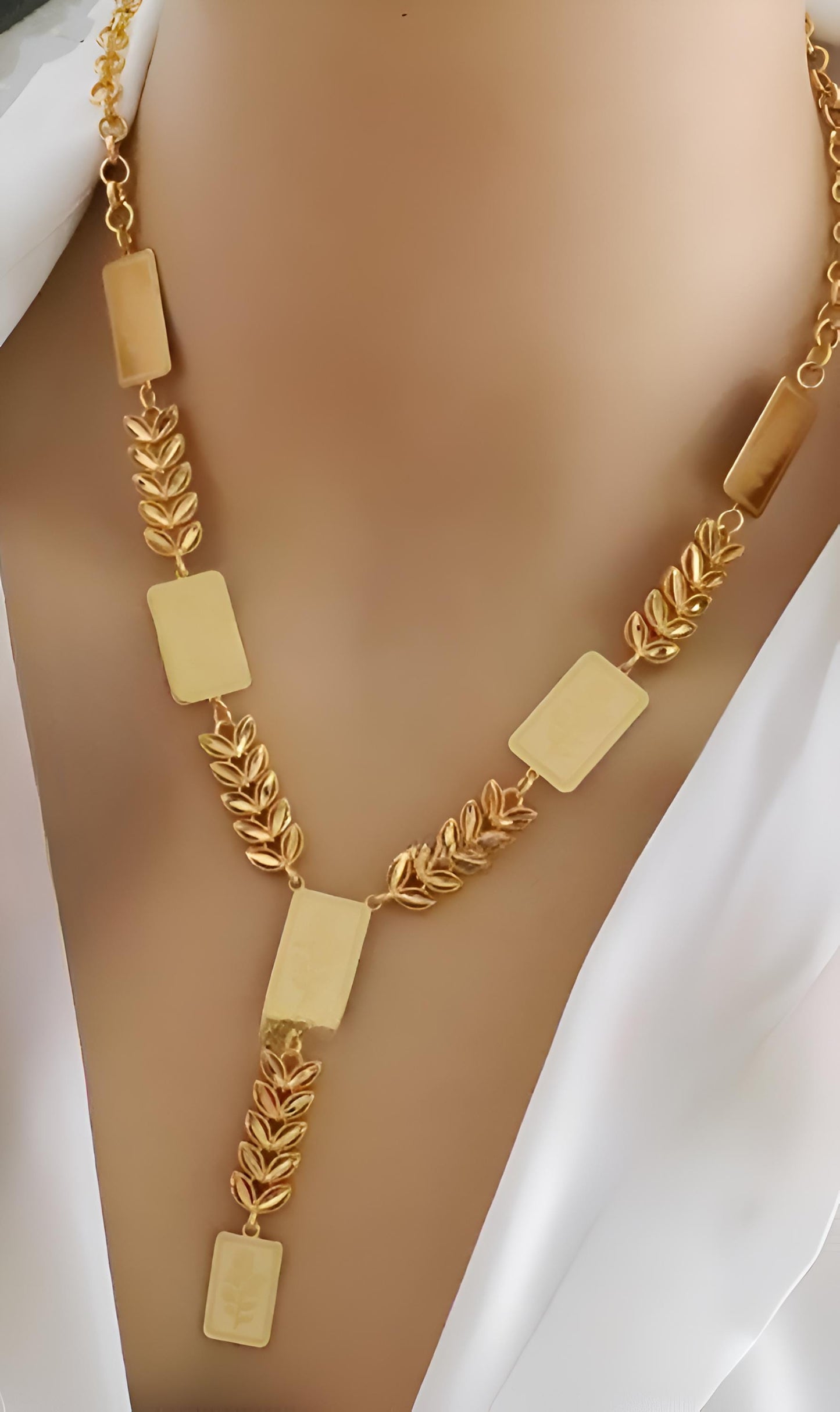 Gold-Plated Floral Jewelry Set – Arabic Wedding Bracelet, Earrings & Ring