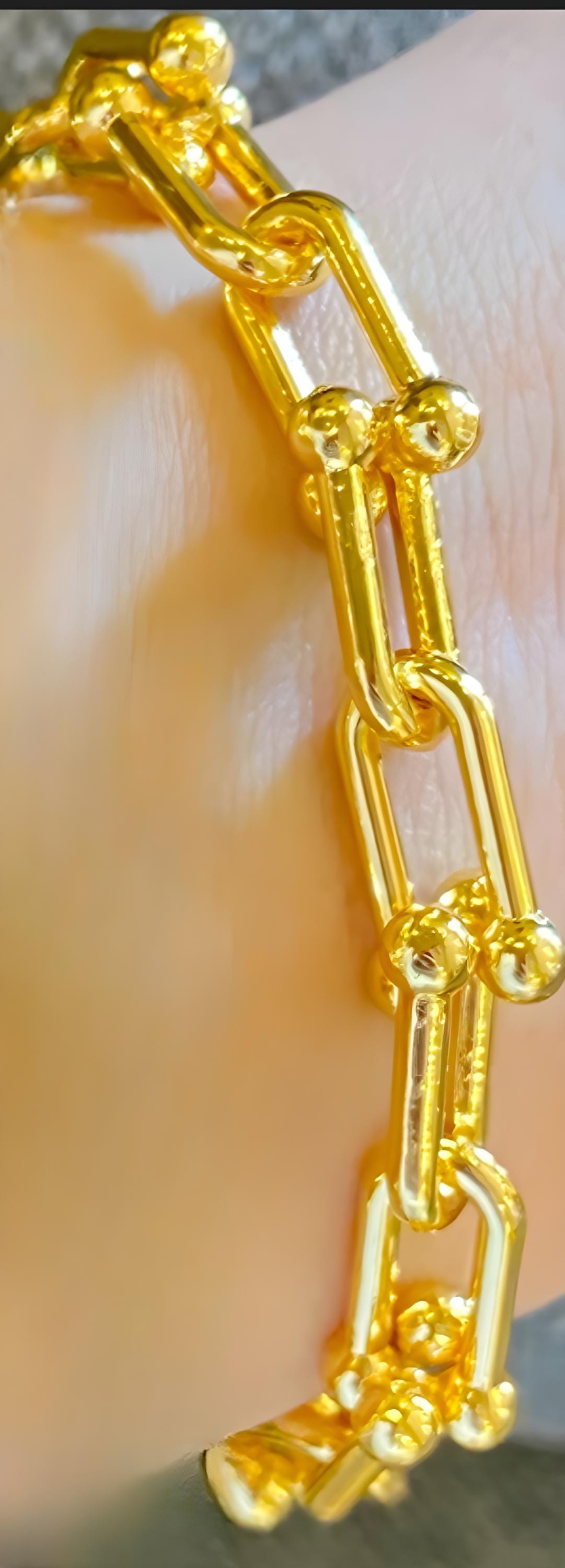 Gold Plated Bracelet Set: Crystal Bangle, Leaf Bracelet, Link Chain