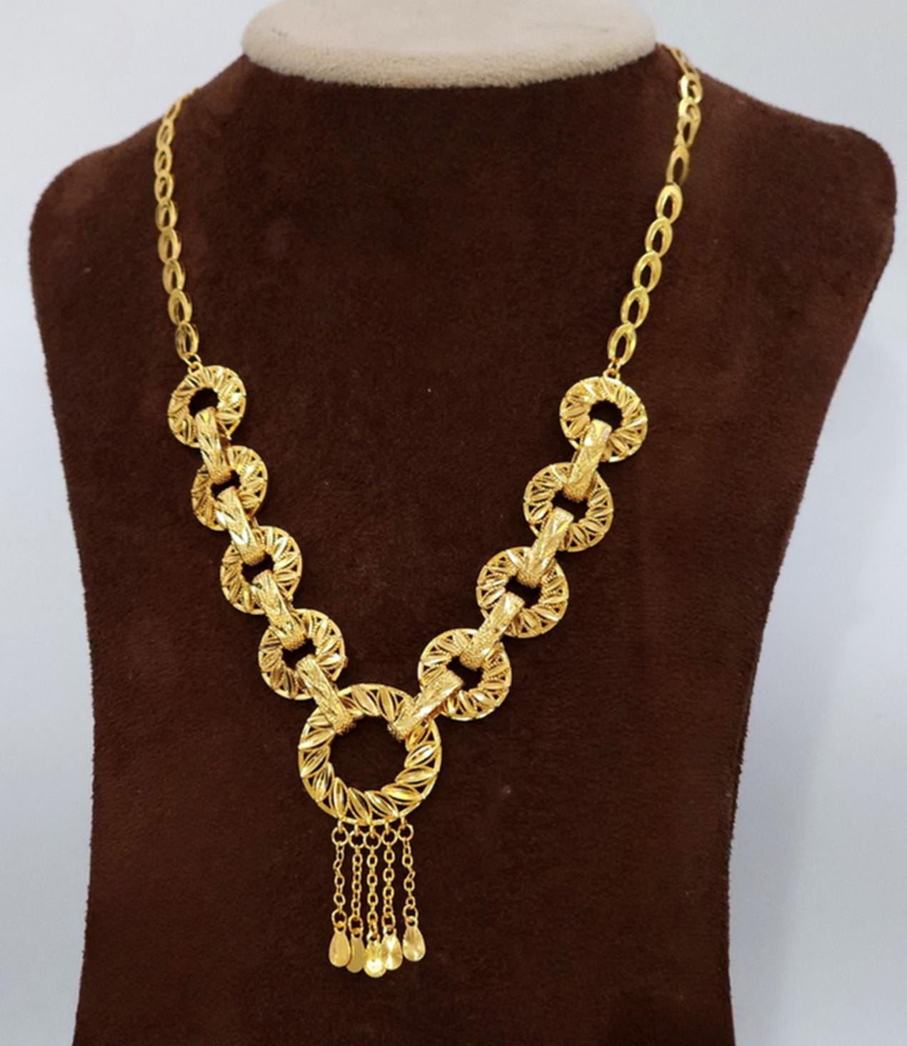 Luxury Gold Plated Statement Necklace Set