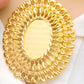 Gold-Plated Arabic Jewelry Set – Heart  Sun Motif – Statement Necklace, Bracelet, Ring & Earrings