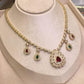 Gold Plated Bridal Crown Jewelry Set Royal Wedding Tiara