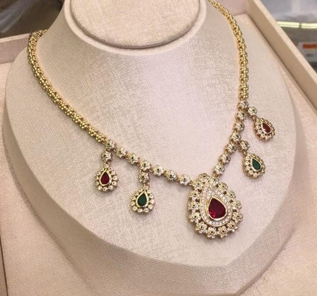 Gold Plated Bridal Crown Jewelry Set Royal Wedding Tiara