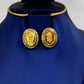 Gold Plated Greek Medallion Jewelry Set Statement