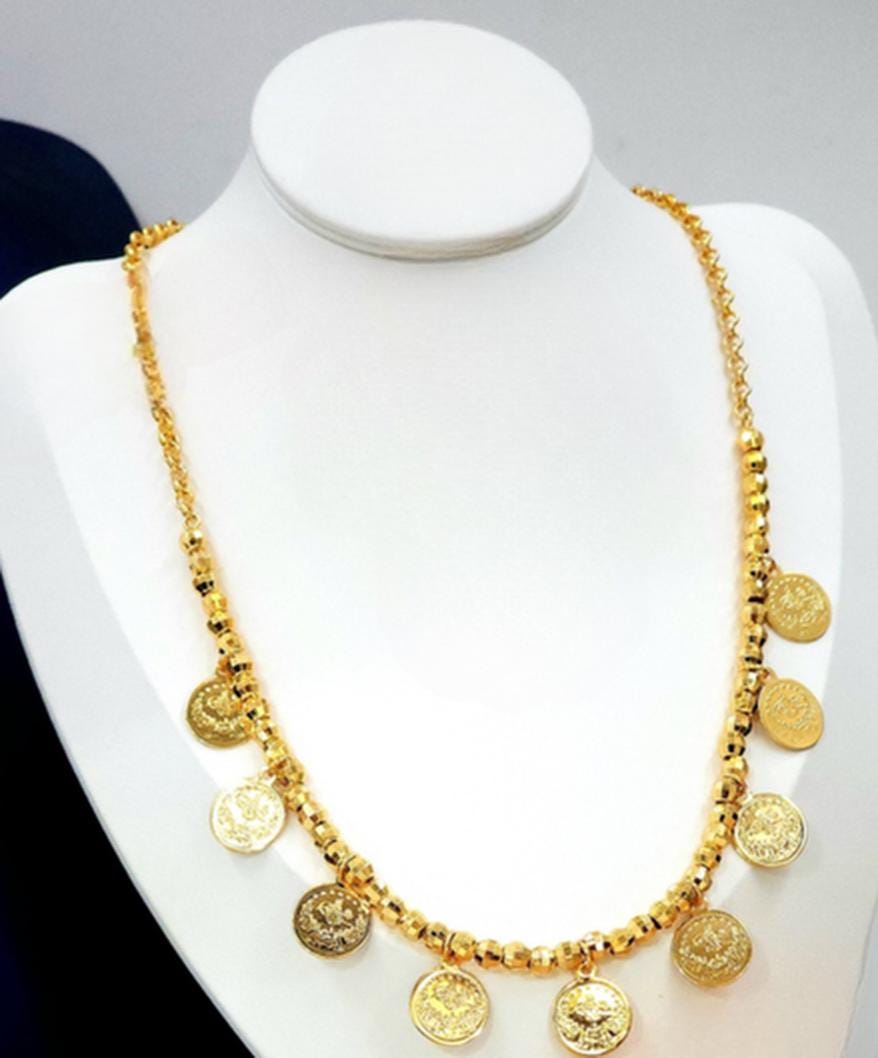 Gold Plated Coin Jewelry Set Statement