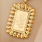 Elegant Gold-Plated Flower Frame Jewelry Set | Turkish Design Necklace, Bracelet, Earrings & Ring for Women