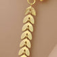 Gold-Plated Leaf Jewelry Set – 4-Piece Necklace, Bracelet, Earrings & Ring