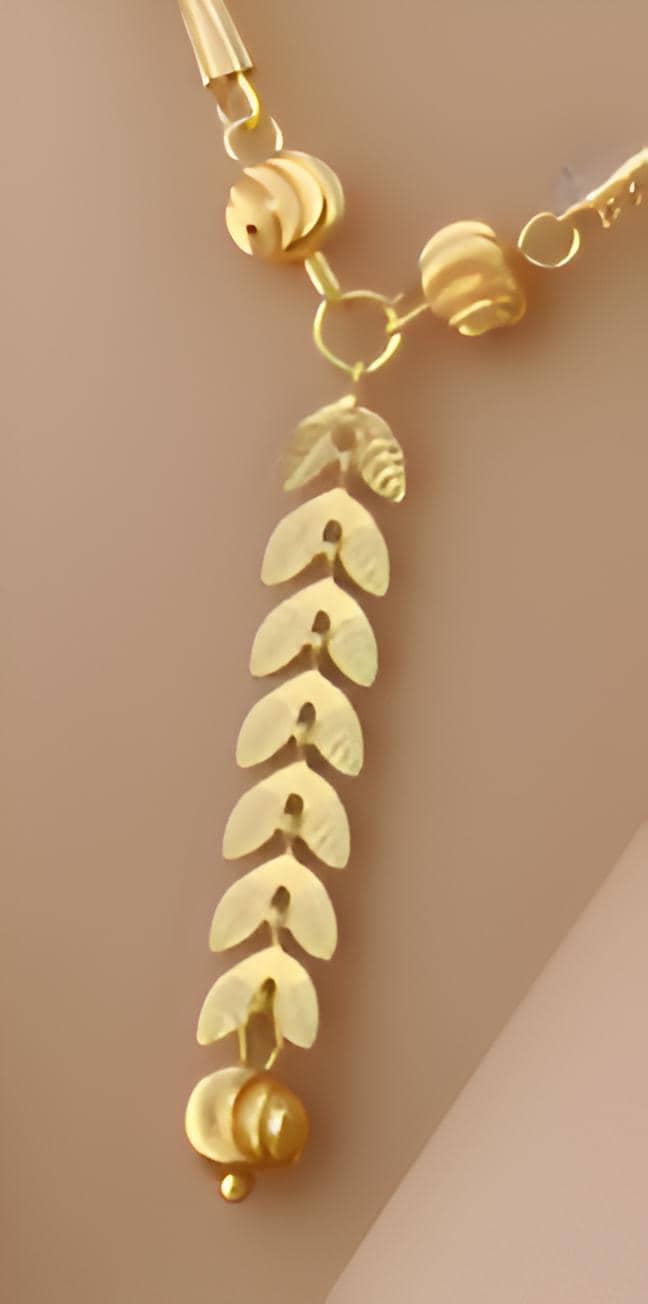 Gold-Plated Leaf Jewelry Set – 4-Piece Necklace, Bracelet, Earrings & Ring