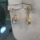 Gold Plated Bridal Jewelry Set Pear Drop Necklace Earrings Ring Luxury