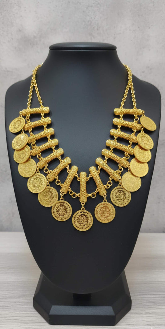 Elegant Gold Plated Lucky Clover Jewelry Set • Sparkling Crystal Flower Necklace