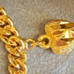 Gold Plated Heart Charm Bracelet: Chunky Chain Statement Jewelry