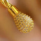 Gold-Plated Crystal Pavé Cable Bracelet Set – 2-Piece Adjustable Twisted Bangles