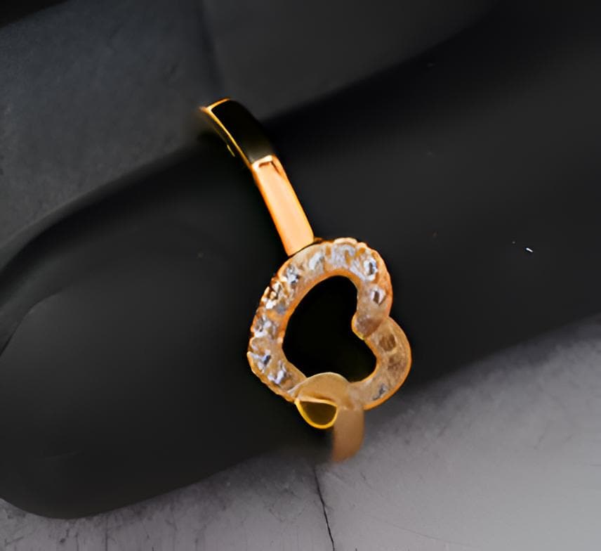 Gold-Plated Heart Jewelry Set – Necklace, Bracelet, Earrings & Ring
