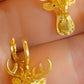 Gold-Plated Deer Jewelry Set – Animal Inspired Necklace, Earrings & Bracelet with CZ Stones