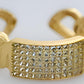 Gold-Plated Cuban Link Bracelet & Ring Set – Iced Out Hip Hop Jewelry