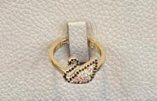 Gold Plated Swan Jewelry Set Crystal Necklace Earrings Ring Elegant Gift