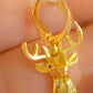 Gold-Plated Deer Jewelry Set – Animal Inspired Necklace, Earrings & Bracelet with CZ Stones