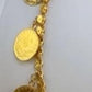 Gold Plated Ottoman Coin Necklace Statement Jewelry