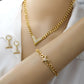 Bold Elegance – Gold-Plated "V" Jewelry Set