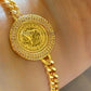 Gold-Plated Ottoman Coin Bracelet Set: Turkish Style Jewelry