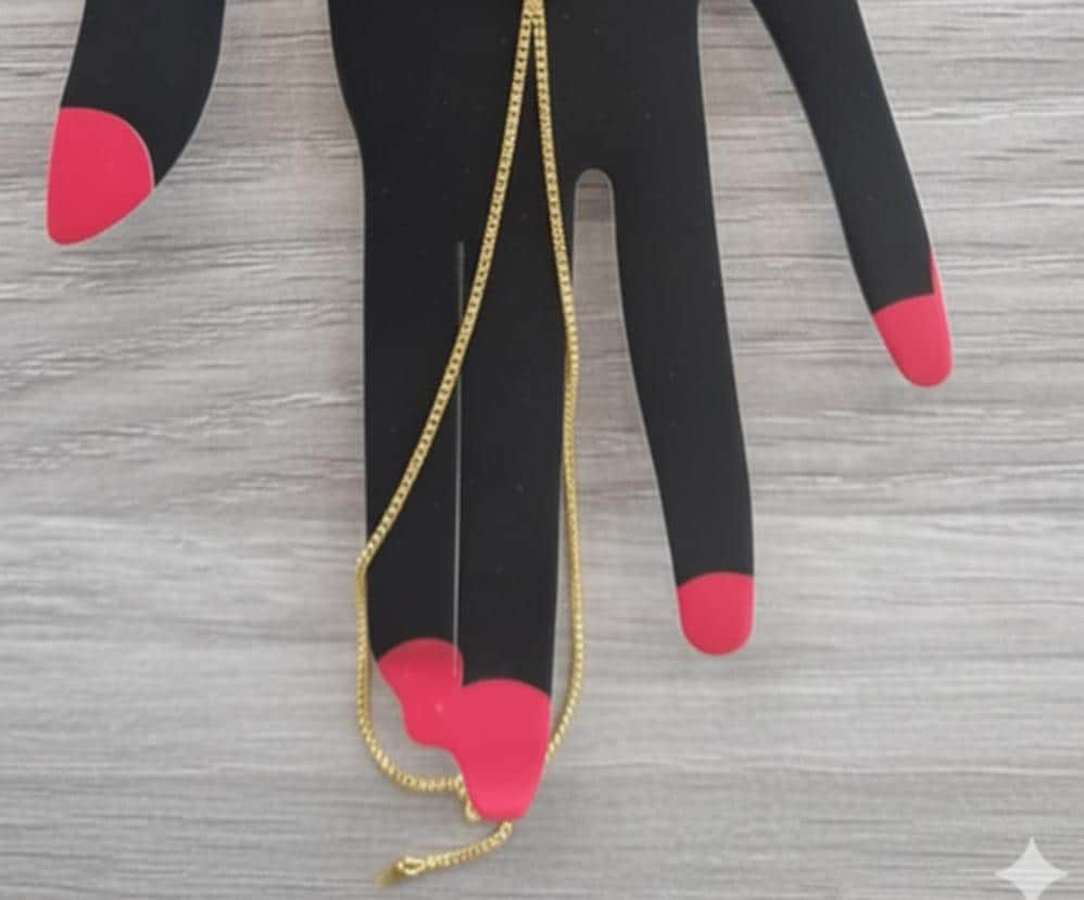 Elegant Triple Oval Sliding Stone Hand Harness • Sparkling Crystal Move Slave Bracelet