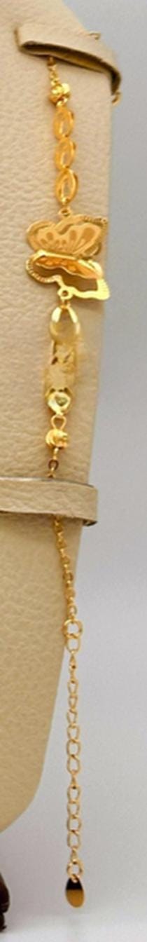 Gold-Plated Butterfly Jewelry Set: Necklace, Bracelet & Earrings