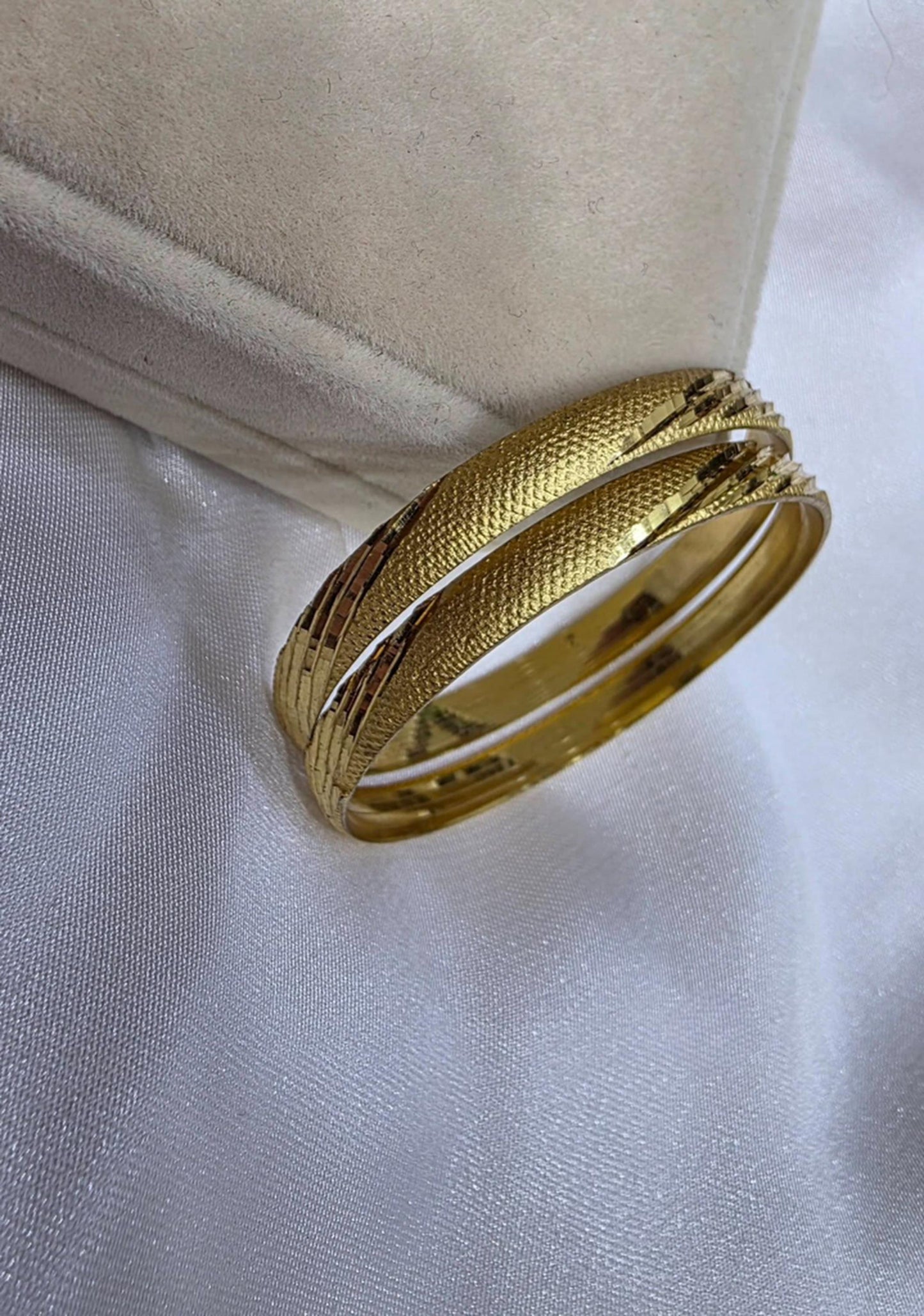 Luxury Gold Plated Bangle Set Stackable Bracelets