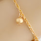 Elegant Gold Plated Beaded Jewelry Set | Bridal Necklace, Bracelet & Earrings | Dangling Charm Fashion Accessories