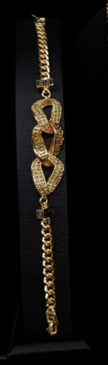 Luxury Gold Plated Chunky Link Jewelry Set • Textured Statement Necklace & Earrings