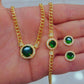 Gold-Plated Arabic Bridal Jewelry Set – 4-Piece Necklace, Earrings, Bracelet & Ring