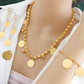 Ottoman Gold-Plated Coin Jewelry Set | Bridal Necklace, Earrings, Ring & Bracelet | Arabic Wedding Accessories