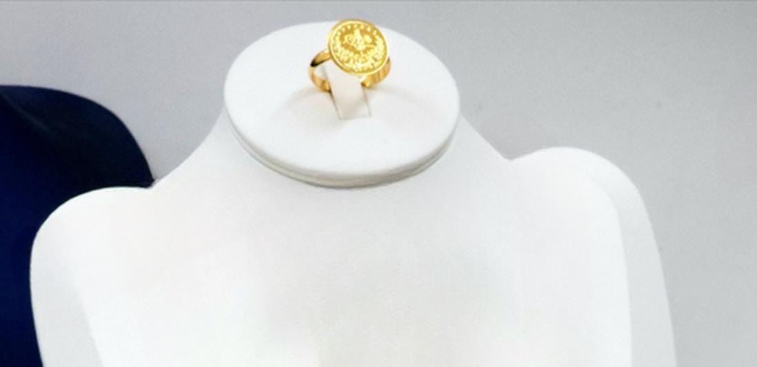 Gold Plated Coin Jewelry Set Statement