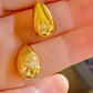 Gold-Plated Heart Teardrop Jewelry Set – Elegant Necklace & Earrings with Cubic Zirconia Stones