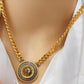 Gold-Plated Greek Coin Jewelry Set – Queen Cameo Necklace, Bracelet & Earrings