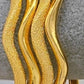 Gold Plated Bangle Bracelet Set Textured Stackable Jewelry