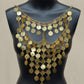 Gold Plated Coin Face Chain Festival Jewelry Ottoman Style Statement Necklace