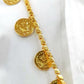 Gold Plated Coin Necklace Statement Medallion Jewelry