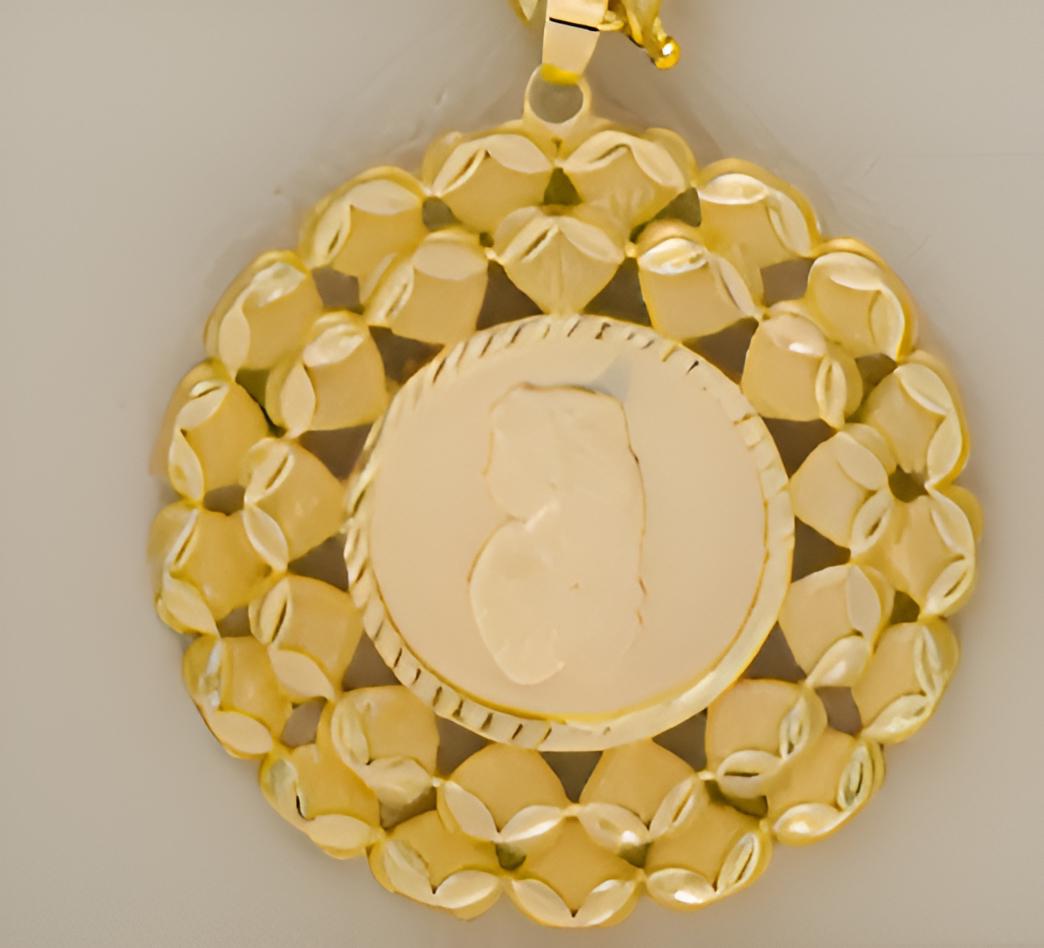 Gold-Plated Ottoman Medallion Bridal Jewelry Set – Necklace, Bracelet, Earrings & Ring