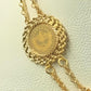 Gold-Plated Ottoman Medallion Necklace Set | Turkish Lira Coin Pendant Jewelry | Traditional Heritage Gift