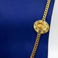 Gold Plated Greek Medallion Jewelry Set Statement