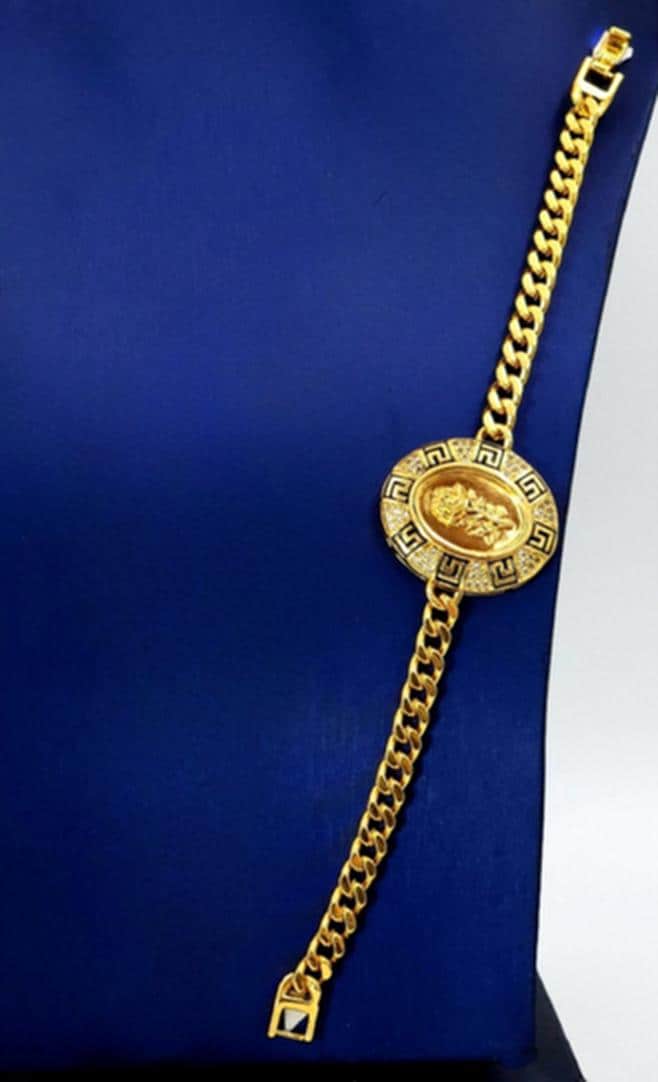 Gold Plated Greek Medallion Jewelry Set Statement