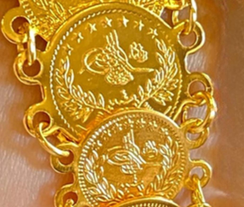 Gold-Plated Ottoman Coin Jewelry Bracelet