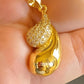 Gold-Plated Teardrop Jewelry Set – Sparkling Necklace & Earrings with Cubic Zirconia Stones