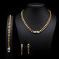 Luxurious Gold Plated Teardrop Crystal Jewelry Set • Elegant Bridal Statement Collection