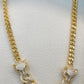 Gold Plated Panther Cuban Chain Jewelry Set Luxury Necklace Choker Earrings Ring