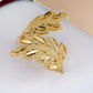 Gold-Plated Leaf Jewelry Set – 4-Piece Necklace, Bracelet, Earrings & Ring