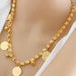 Ottoman Gold-Plated Coin Jewelry Set | Bridal Necklace, Earrings, Ring & Bracelet | Arabic Wedding Accessories