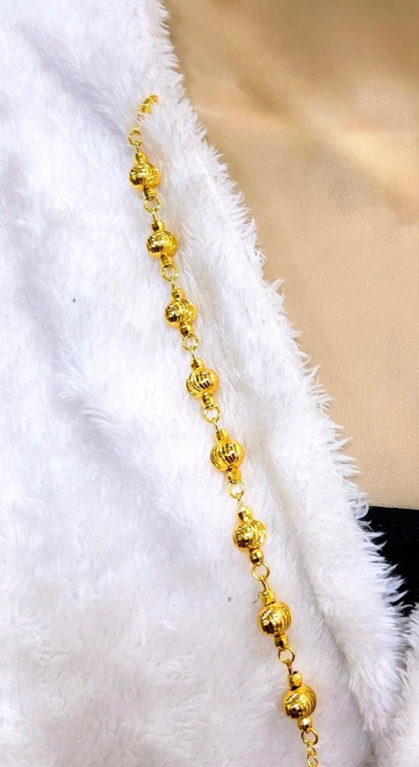 Luxury Gold Plated Beaded Jewelry Set Elegant