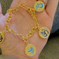 Gold-Plated Islamic Jewelry Set: Moon & Arabic Calligraphy Design